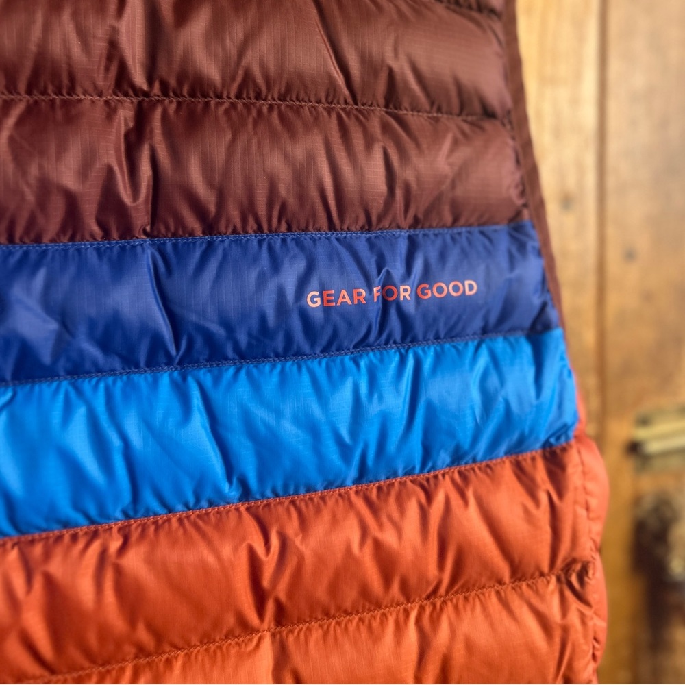 NWT Cotipaxi Fuego Down Puffy Vest in Chestnut and Spice Men’s Large - Picture 6 of 8